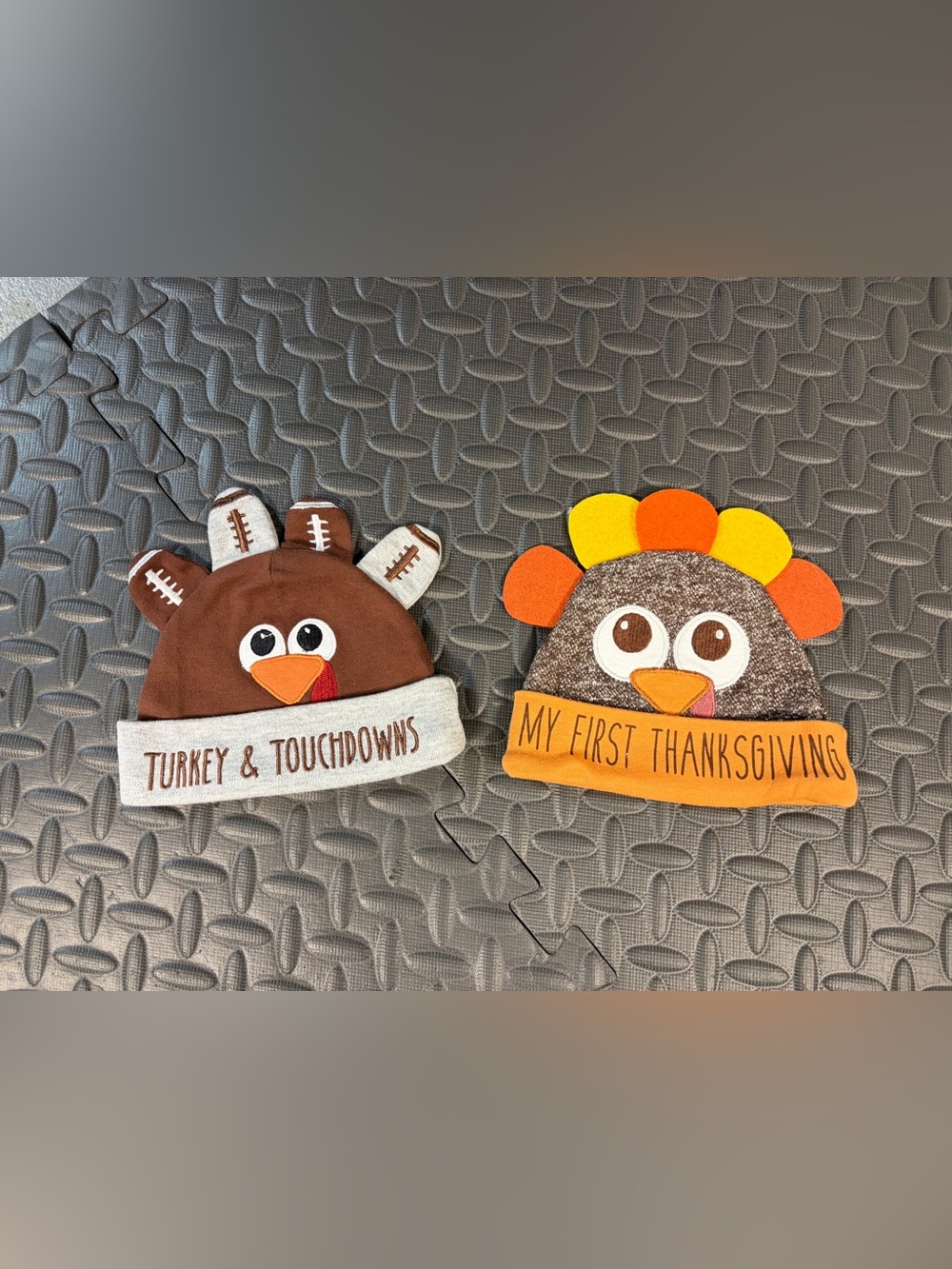 Baby Thanksgiving beanies size 0-6 months